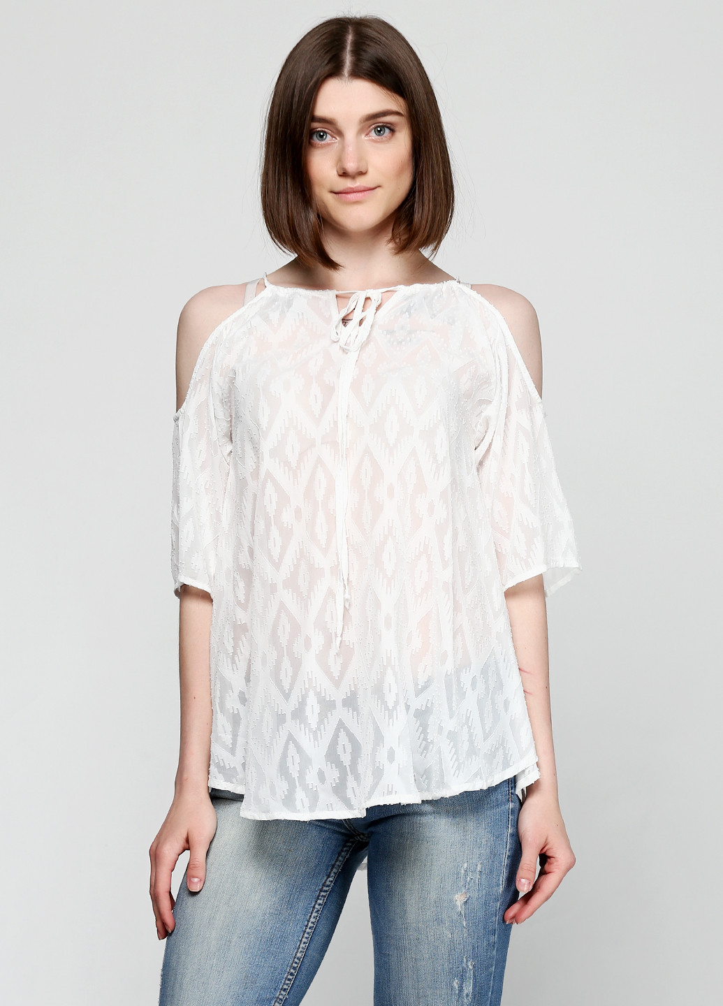 Белая летняя блуза Francesca's