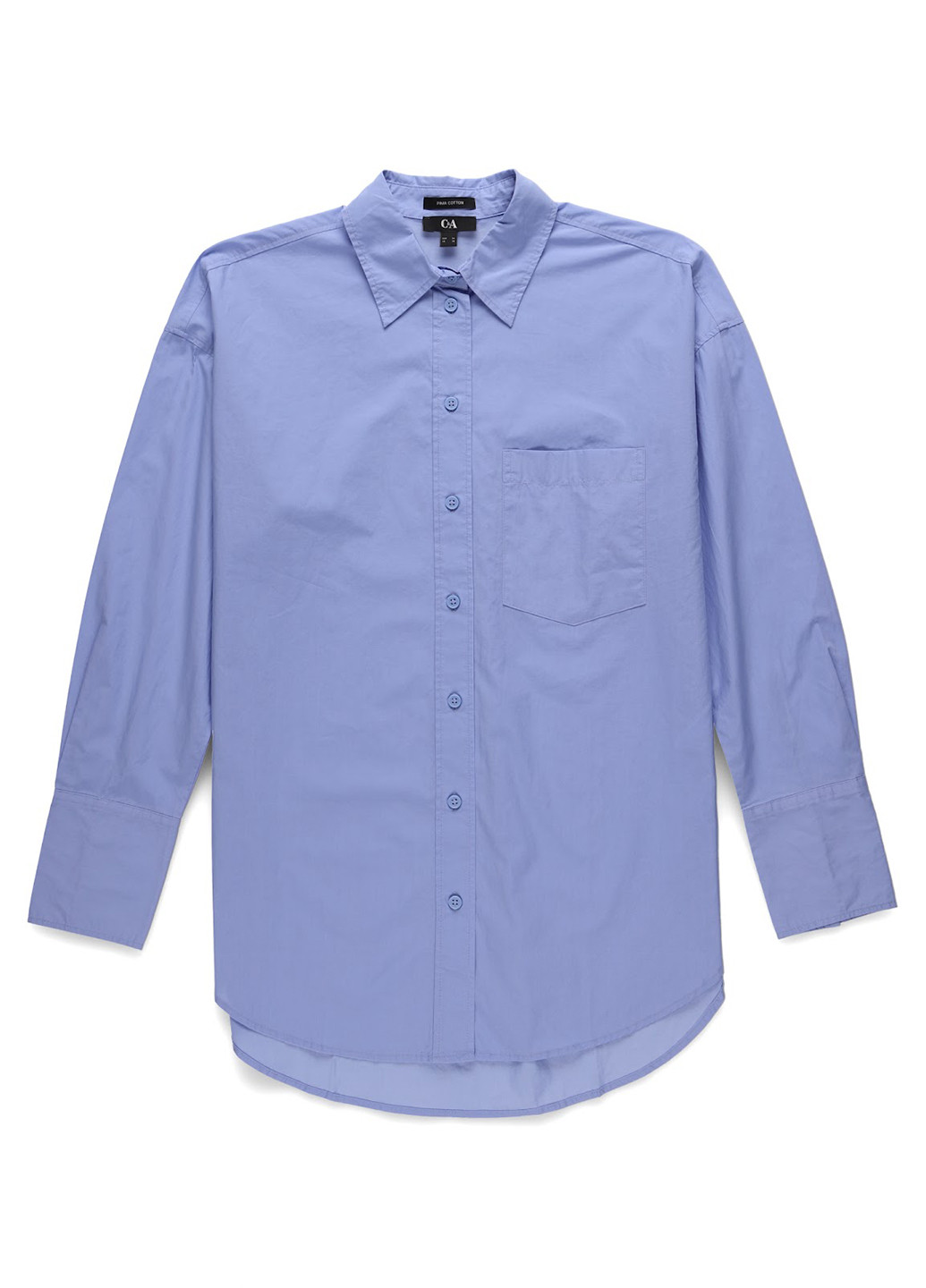 Сиреневая кэжуал рубашка однотонная C&A