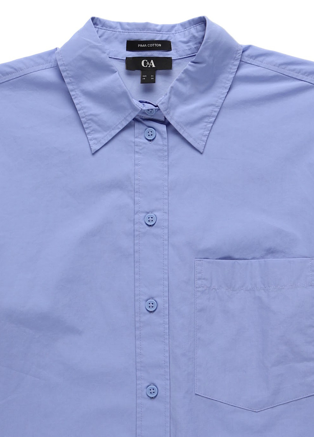 Сиреневая кэжуал рубашка однотонная C&A