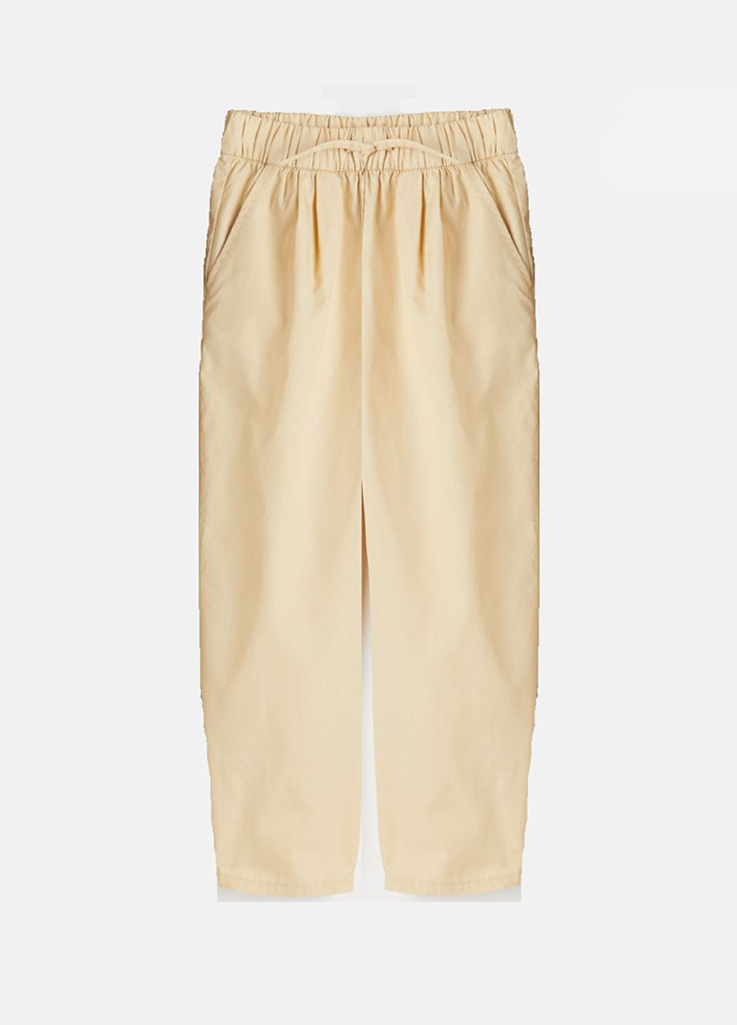 Желтые кэжуал демисезонные прямые брюки H&M