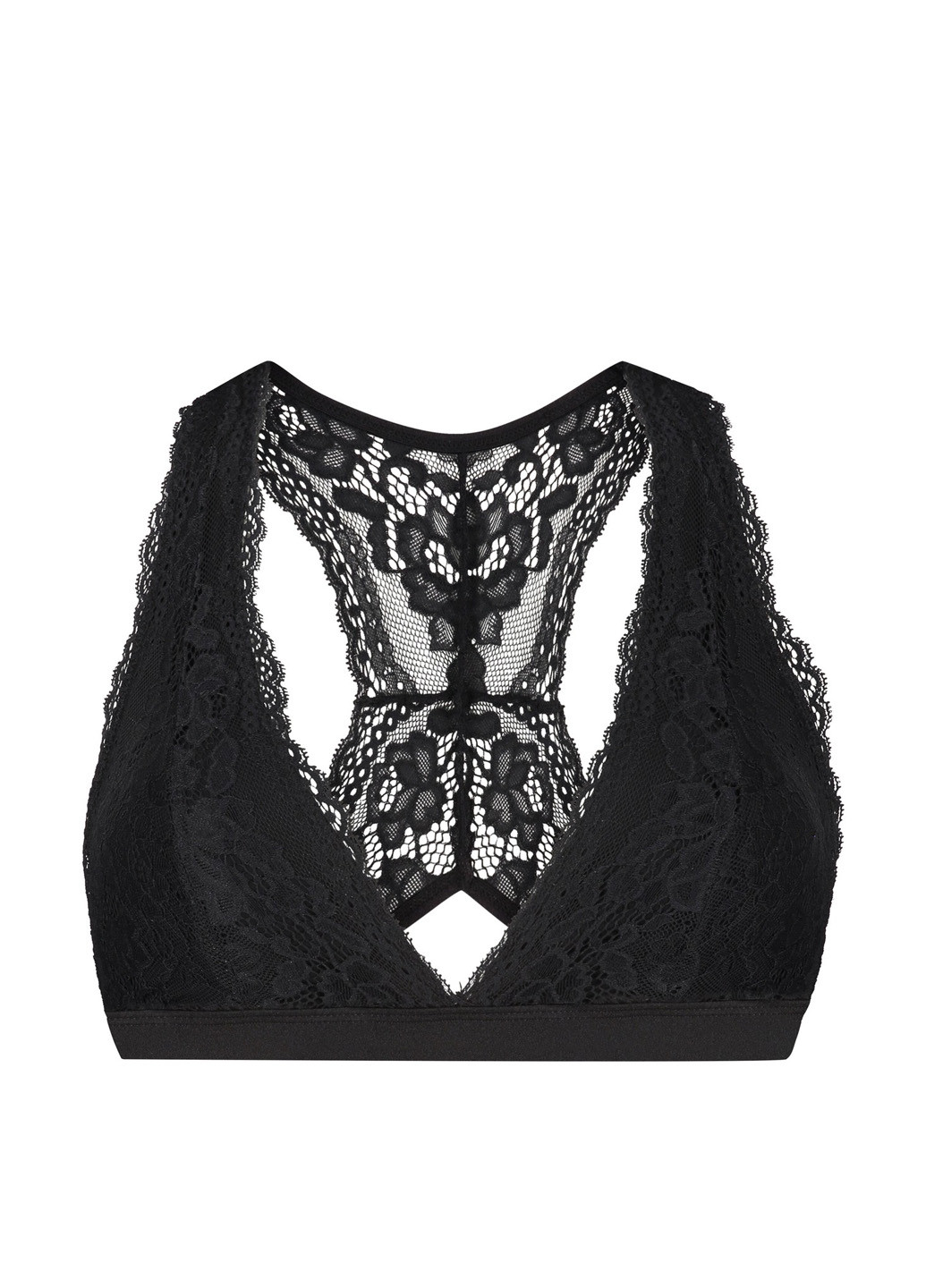 Чорний тріенджел бюстгальтер Hunkemoller без кісточок поліамід