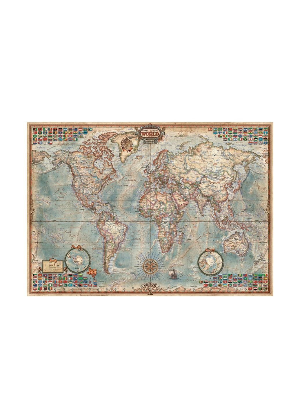 Пазл Політична карта світу 1500 елементів (6425212) Educa (254065997)