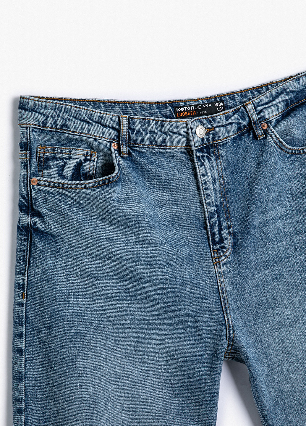 Синие демисезонные зауженные брюки KOTON