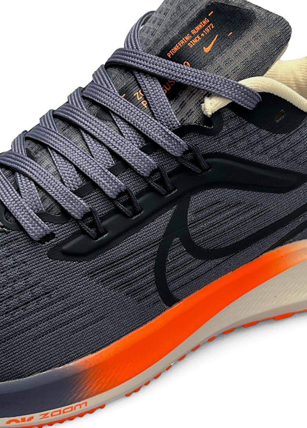 Темно-сірі всесезон кросівки Nike Zoom Pegasus’39 Grey Orange