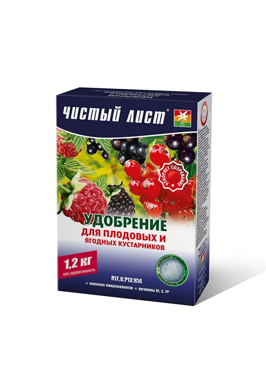 Добриво Чистий Лист для плодових дерев та ягідних кущів 1,2 кг Чистый Лист (215327067)