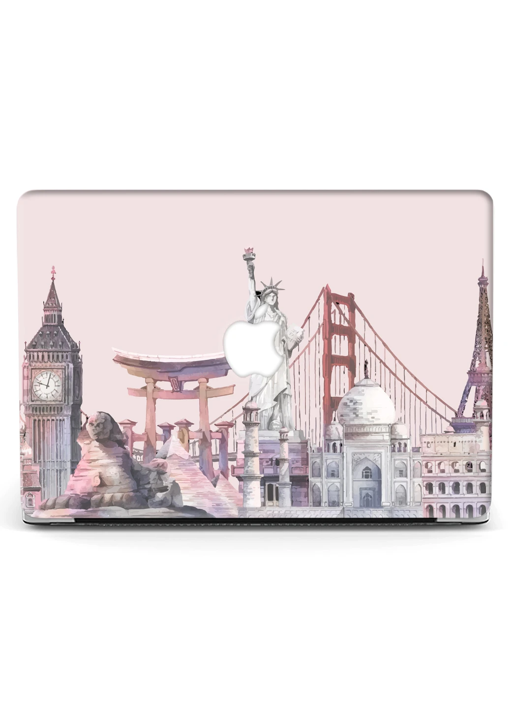Чехол пластиковый для Apple MacBook Pro 15 A1707/A1990 Известные места Мира (Famous places of the World) (9649-2327) MobiPrint (218987945)