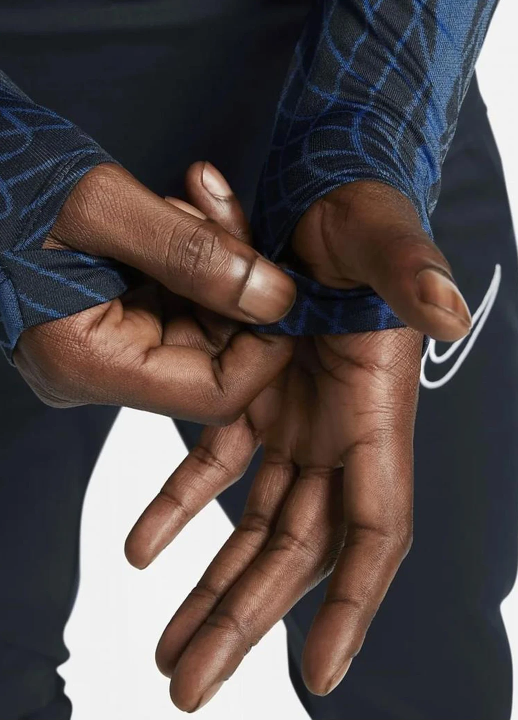 Лонгслів DV9225-451 Nike Dri-Fit Strike Blue геометричний синій спортивні поліестер