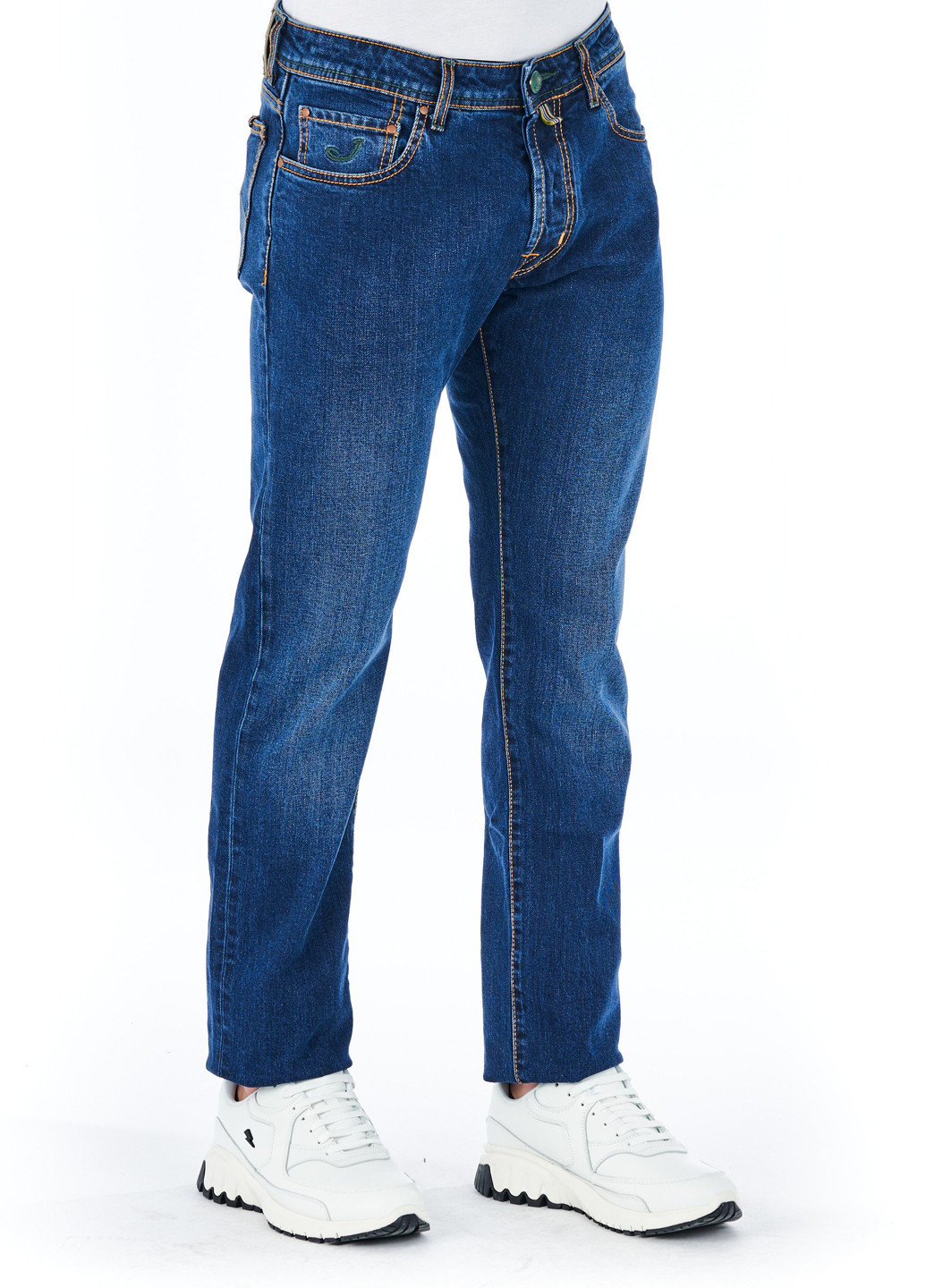 Синие демисезонные прямые джинсы Jacob Cohen