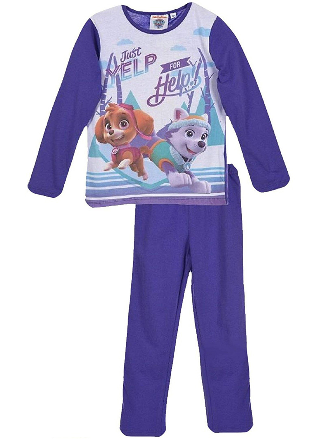 Фиолетовая всесезон пижама (лонгслив, брюки) Disney