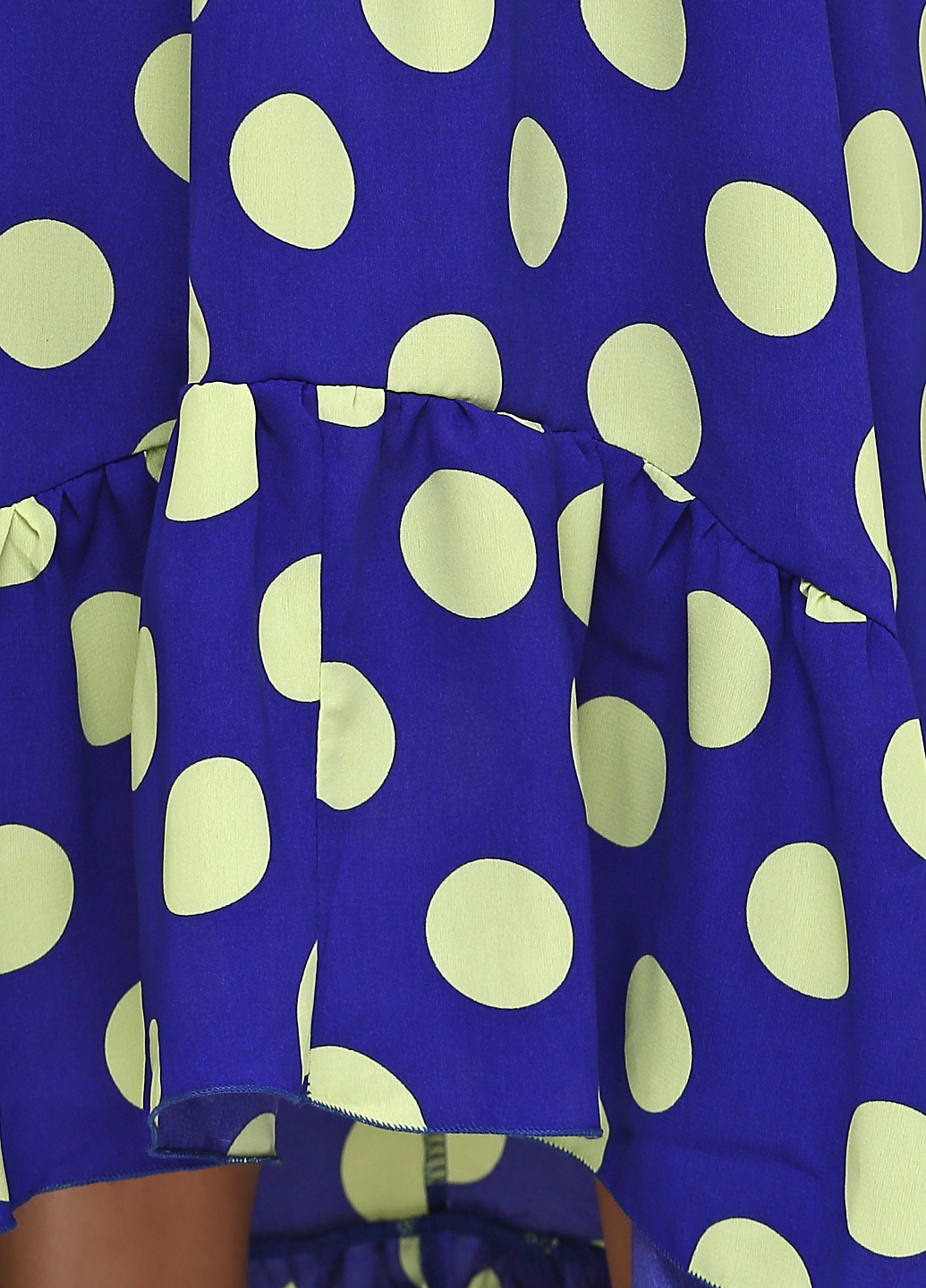 Синя кежуал сукня з відкритими плечима ANVI в горошок