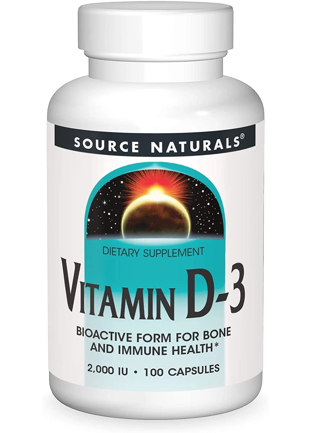 Вітамін D-3 2000IU,, 100 капсул Source Naturals (255408964)