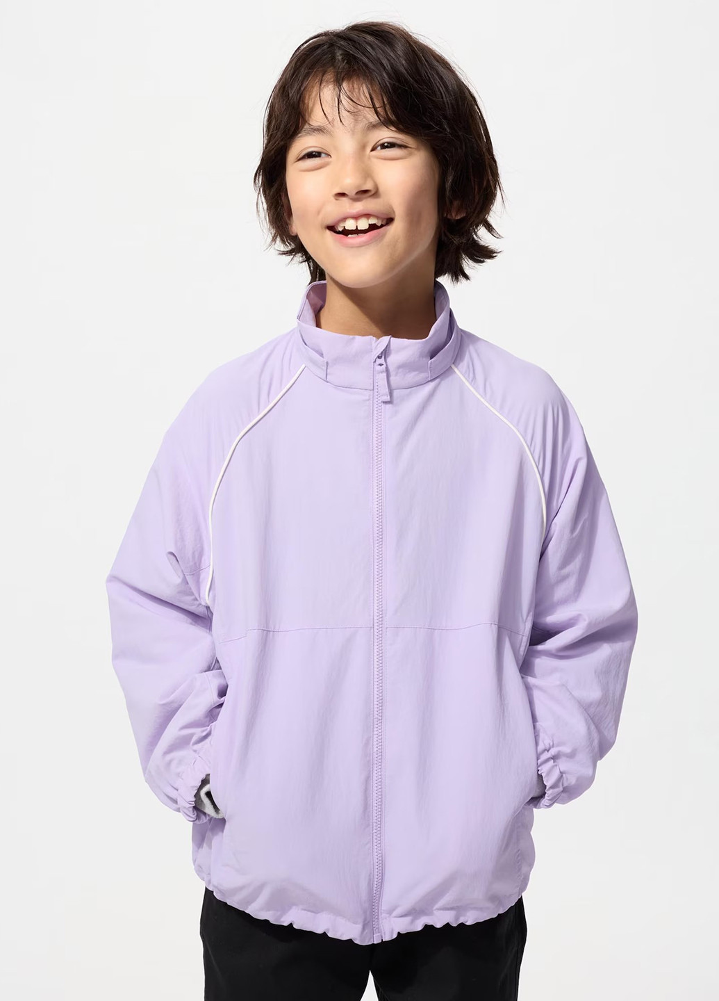 Сиреневая демисезонная ветровка Uniqlo