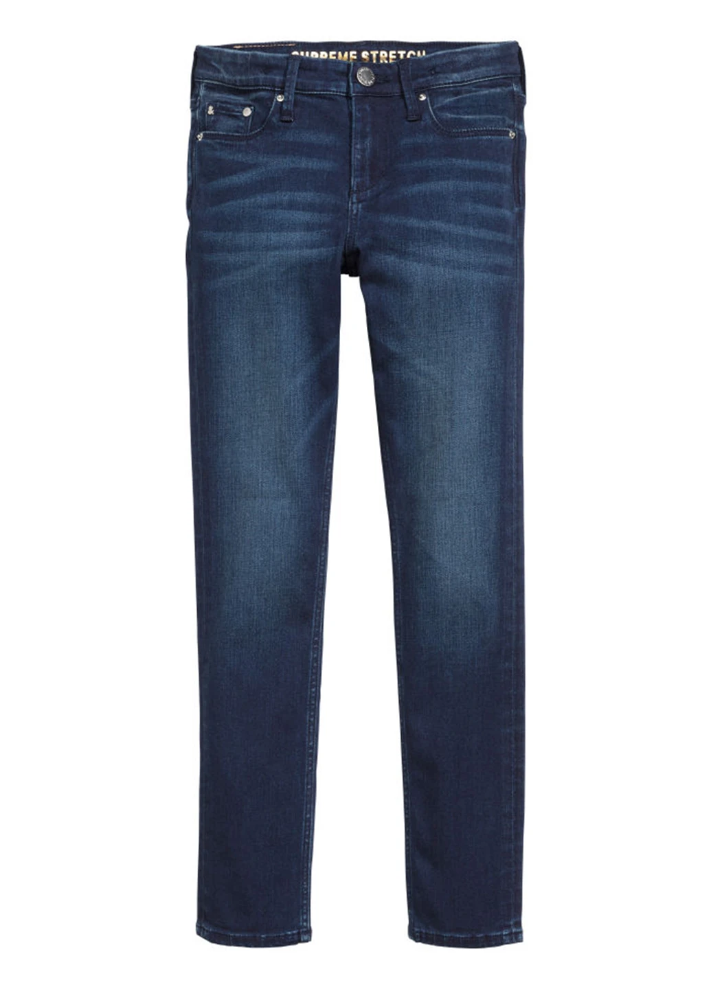 Синие демисезонные зауженные джинсы H&M