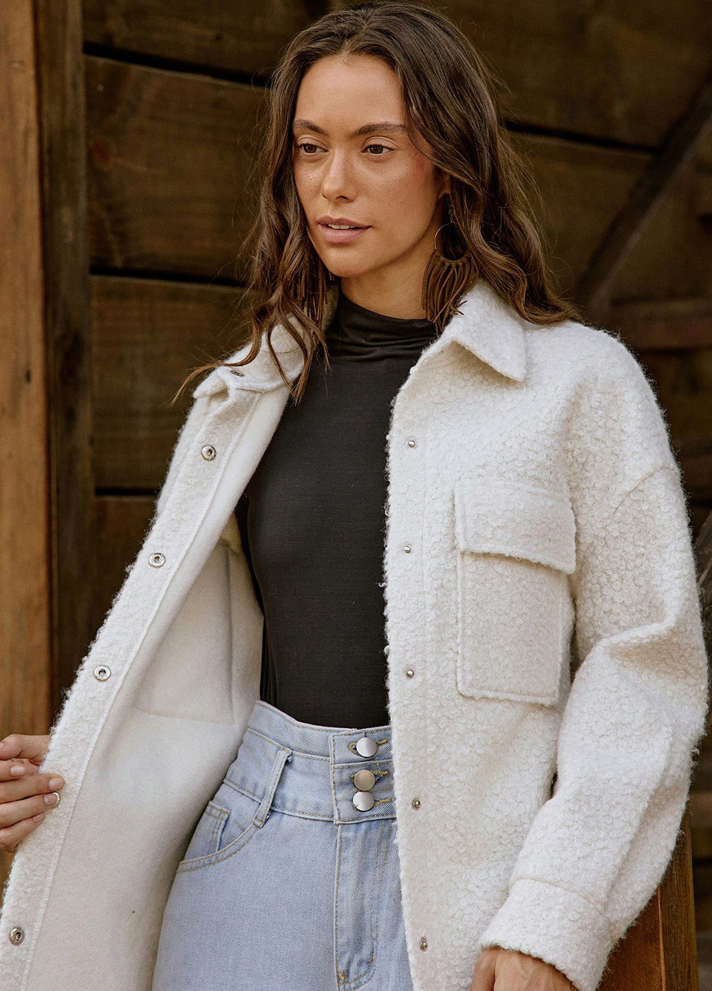 Куртка-рубашка SHEIN (342965440)