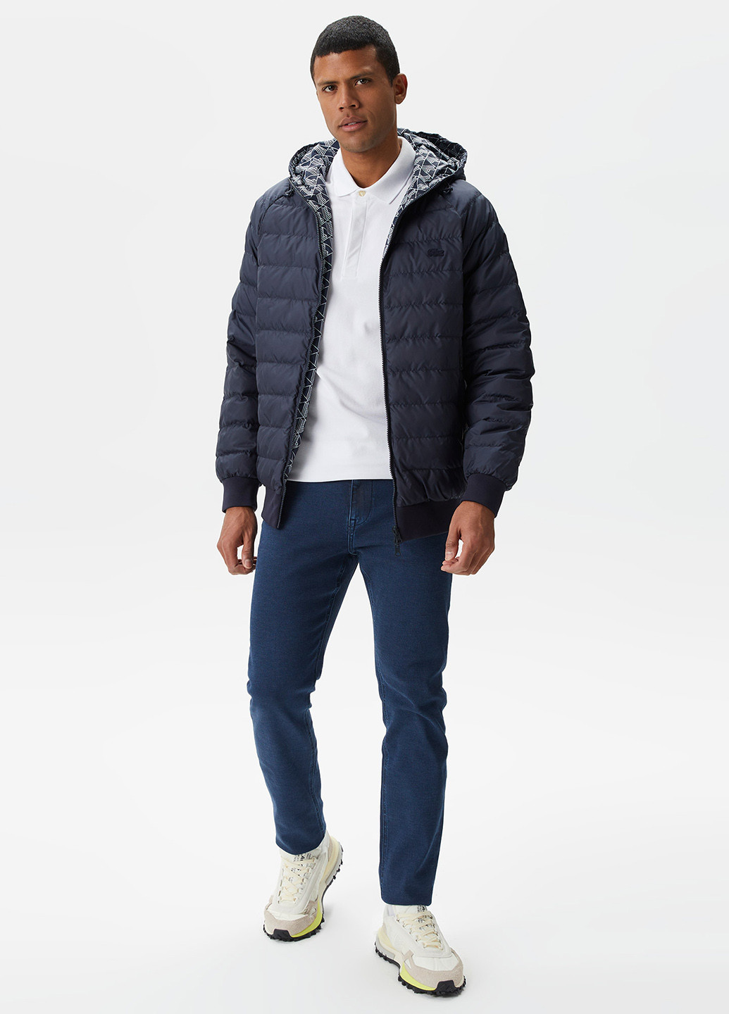 Темно-синя демісезонна куртка Lacoste