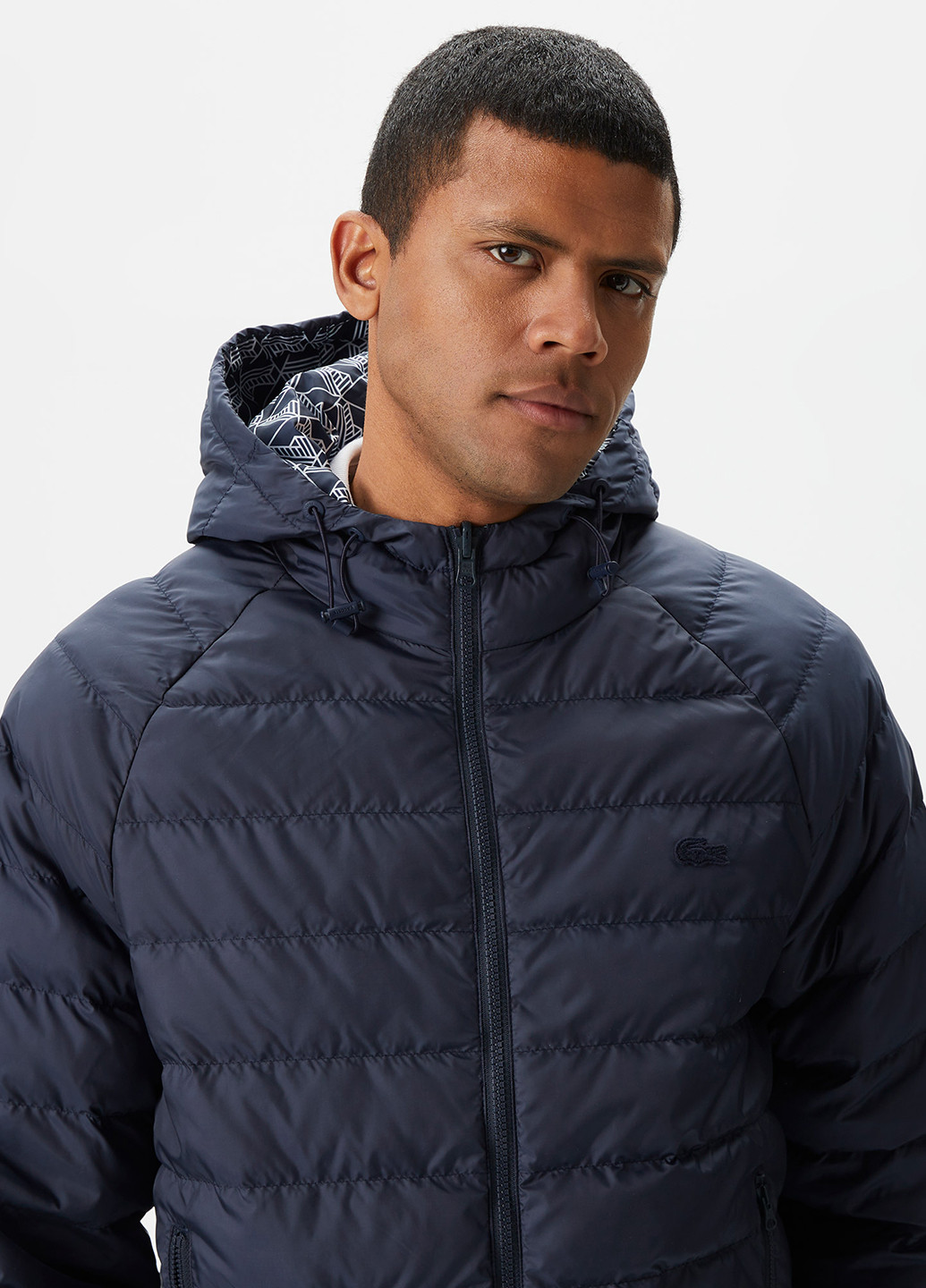 Темно-синя демісезонна куртка Lacoste