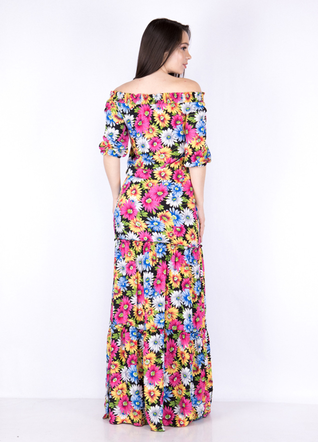 Розово-лиловое кэжуал платье Time of Style с цветочным принтом
