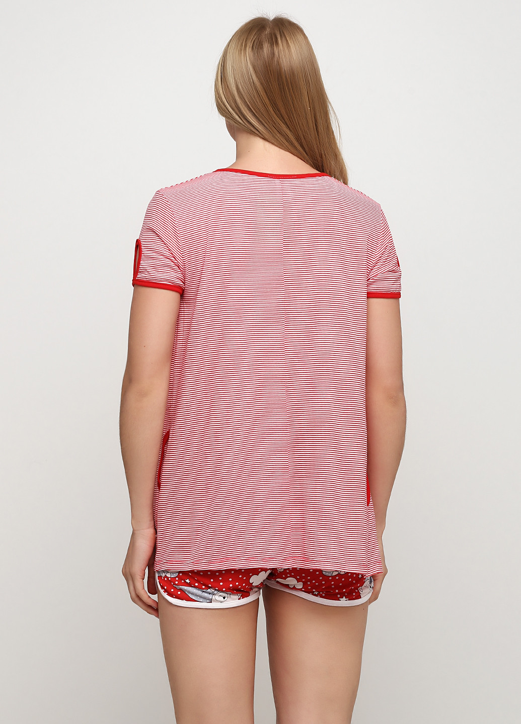 Червона літня футболка для вагітних Трикомир