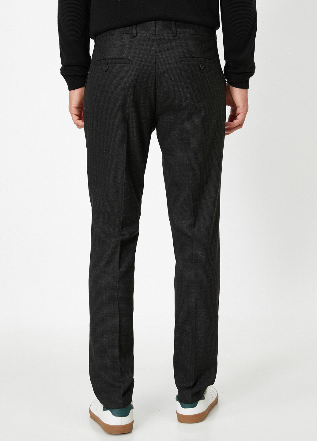 Темно-серые классические демисезонные прямые брюки KOTON