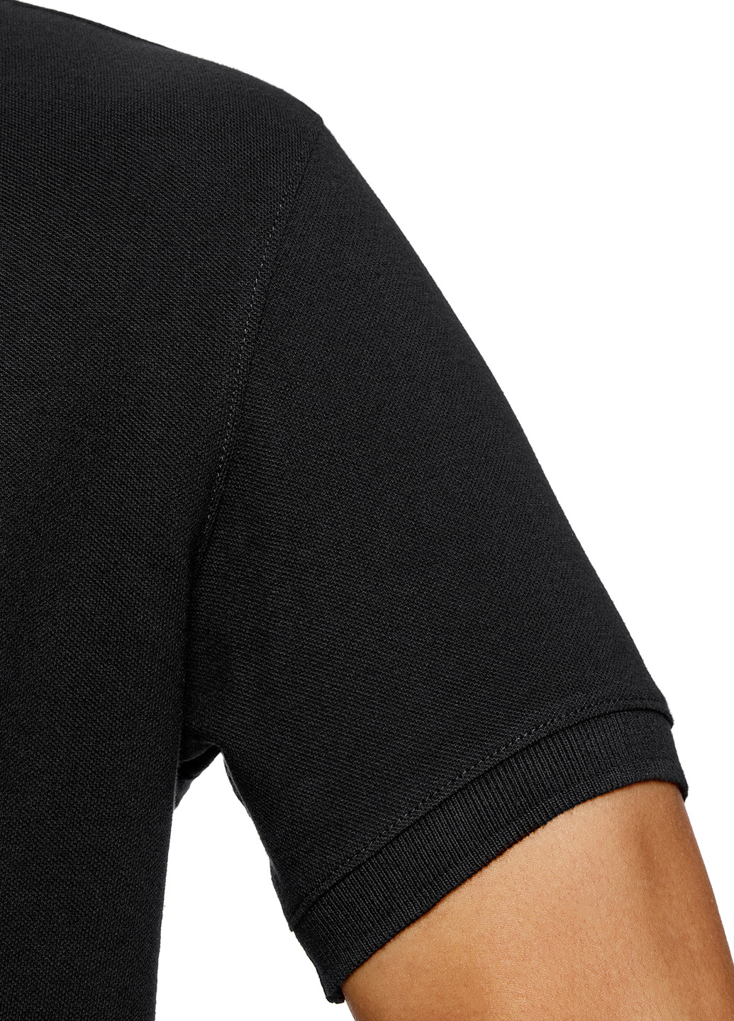 Черная футболка-поло (2 шт.) для мужчин Oodji однотонная