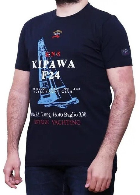 Темно-синя футболка чоловіча Paul & Shark KIPAWA F24