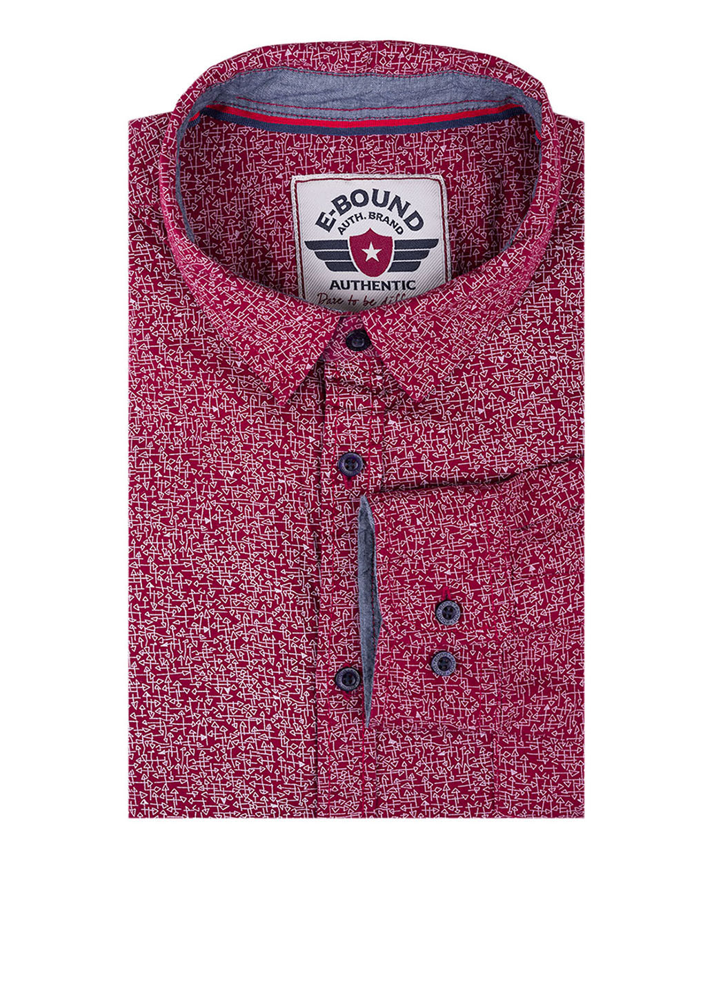 Бордовая кэжуал рубашка с рисунком E-Bound