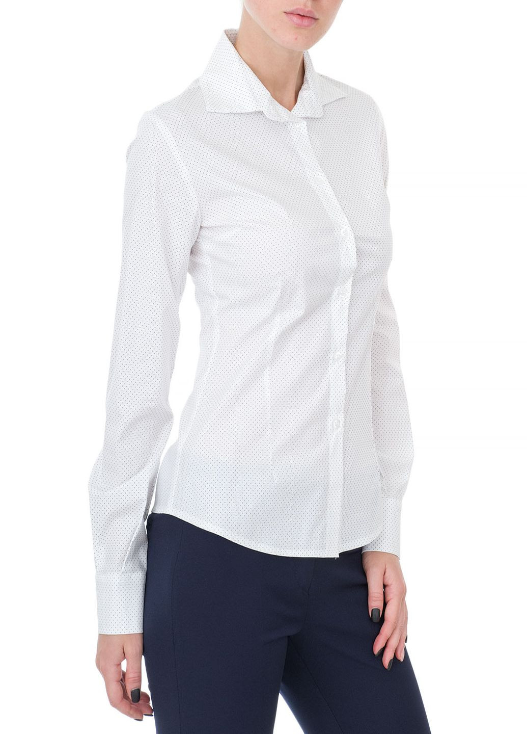 Белая кэжуал рубашка в горошек Blue Joint