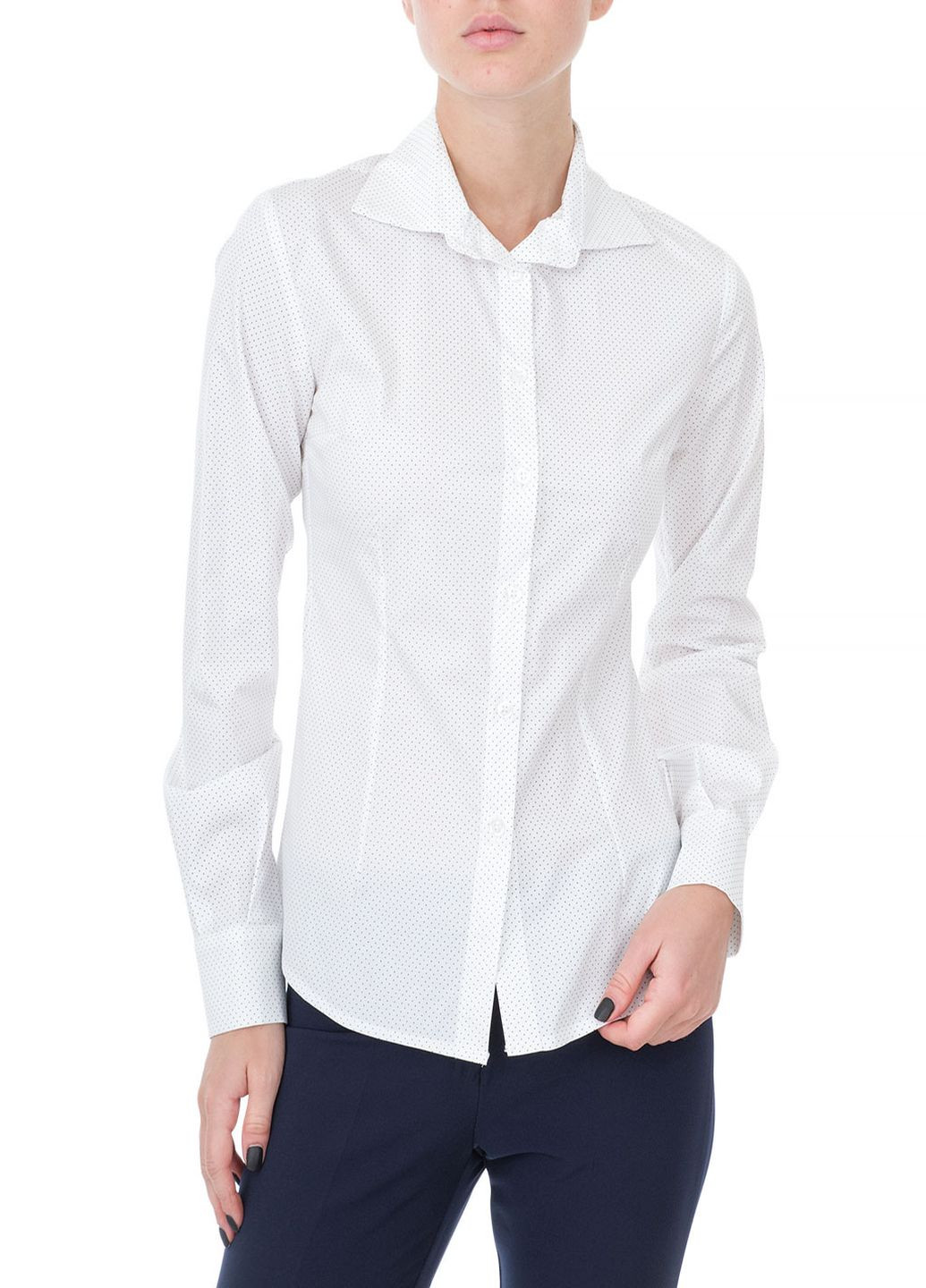 Белая кэжуал рубашка в горошек Blue Joint