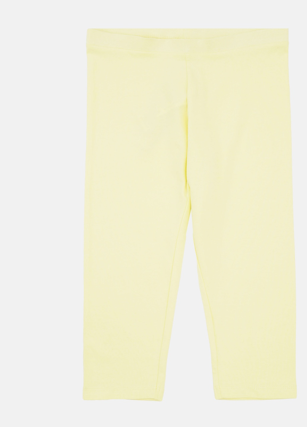 Капри Zara однотонные жёлтые кэжуалы хлопок
