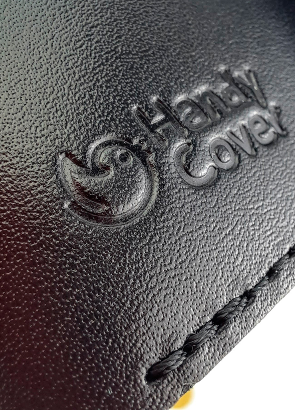 Женский кожаный кошелек маленький на кнопке HC0062 черный HandyCover однотонный чёрный деловой