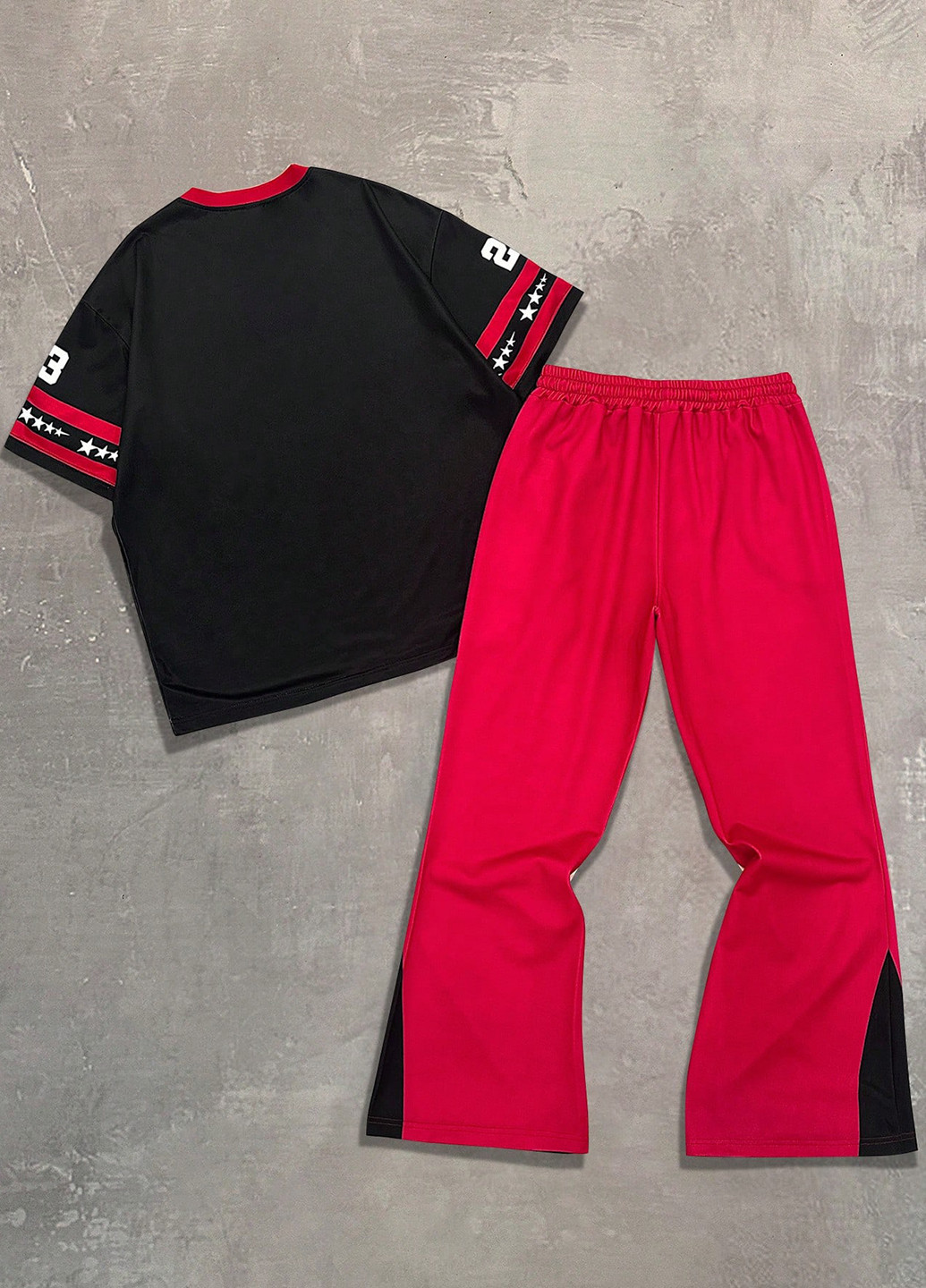 Комбінований демісезонний костюм (футболка, штани) брючний SHEIN