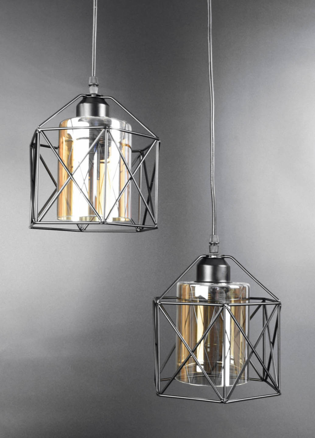 Люстра потолочная подвесная в стиле LOFT (лофт) 11770/2-br Черный 30х36х36 см. Handmade (234539532)