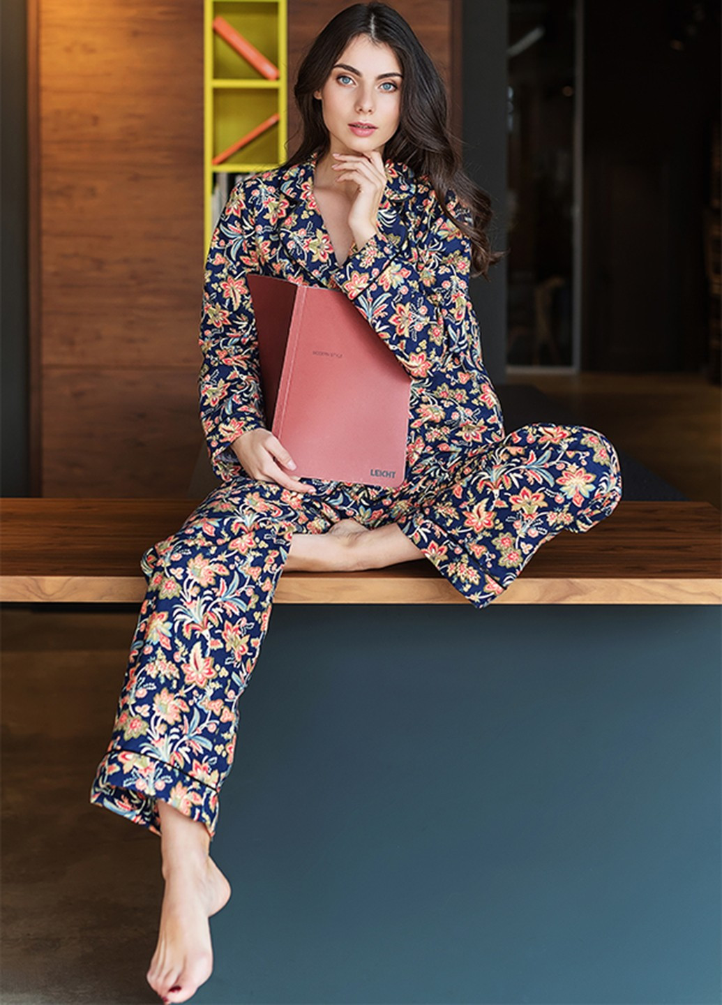 Комбинированная всесезон пижама (рубашка, брюки) реглан + брюки Forly