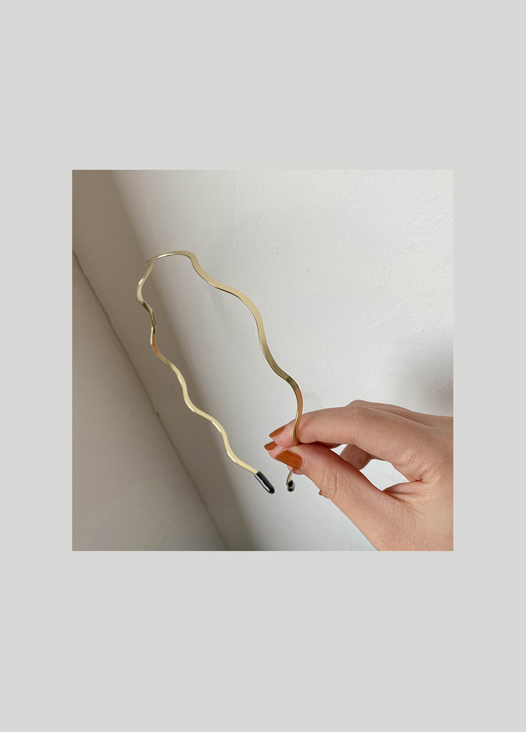Обруч для волосся "Minimalism", золотистий Анна Ясеницька однотонний золотий метал