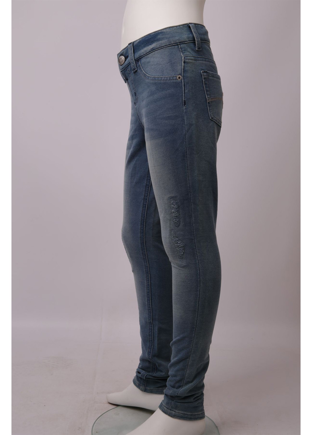 Серо-синие демисезонные скинни джинсы Justice