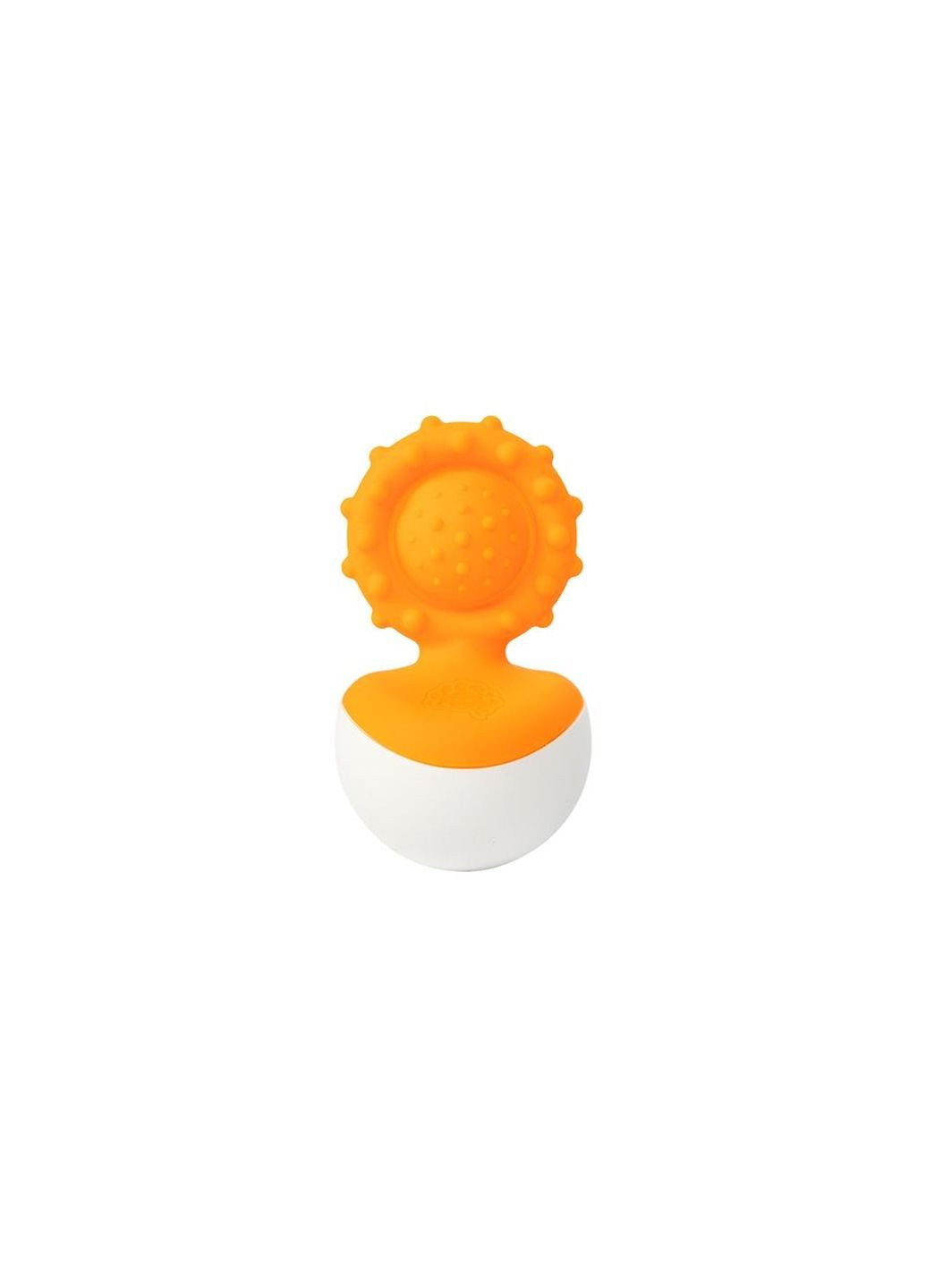 Погремушка прорезыватель-неваляшка dimpl wobl оранжевый Fat Brain Toys (252243603)