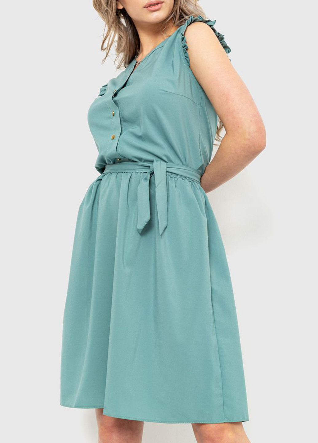 Оливковое кэжуал платье Ager однотонное