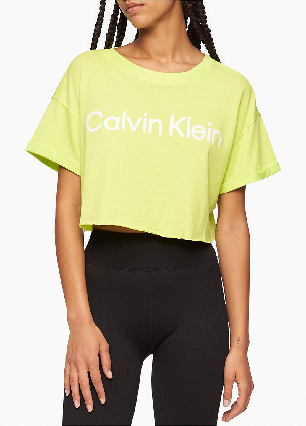 Салатовая летняя футболка Calvin Klein
