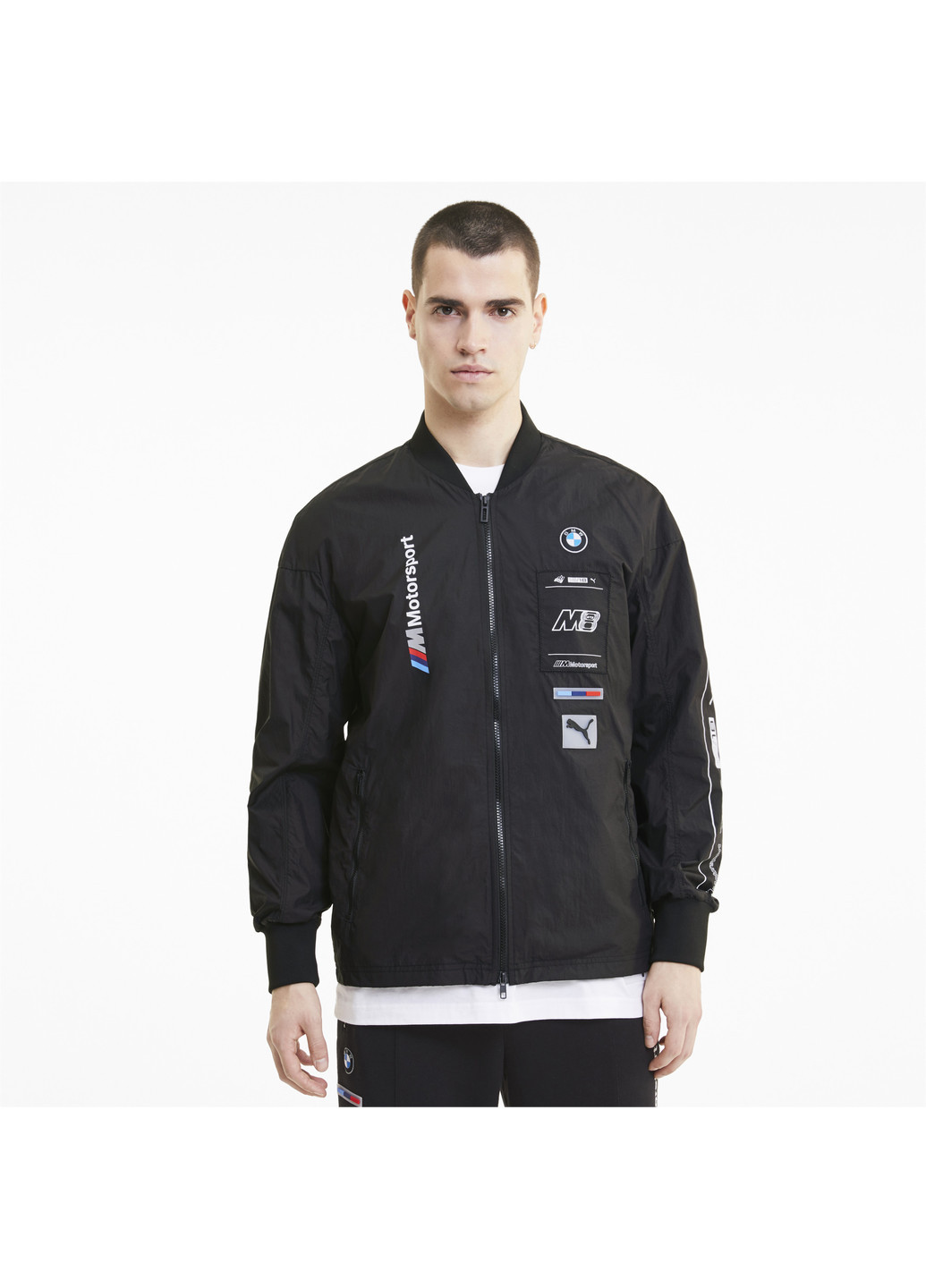 Черная демисезонная олимпийка bmw mms street jacket Puma