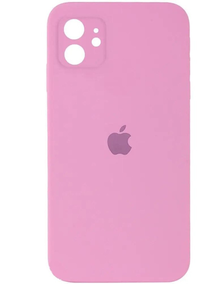 Силіконовий Чохол Накладка з Квадратними Бортиками Silicone Case для iPhone 11 Pink No Brand (254255716)
