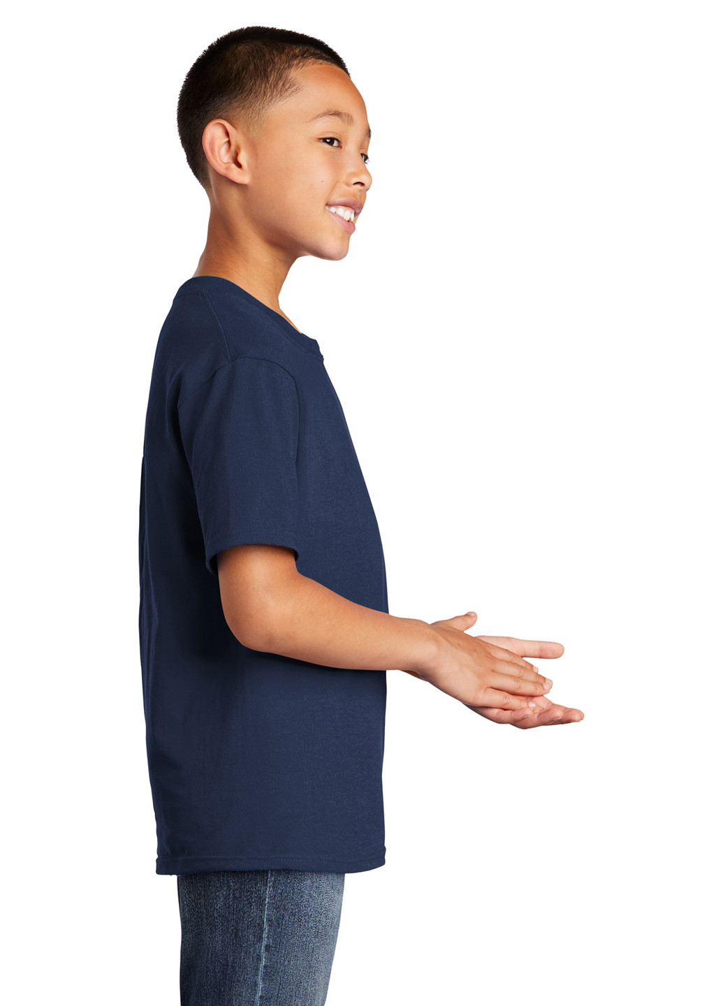 Темно-синяя летняя футболка Port & Company