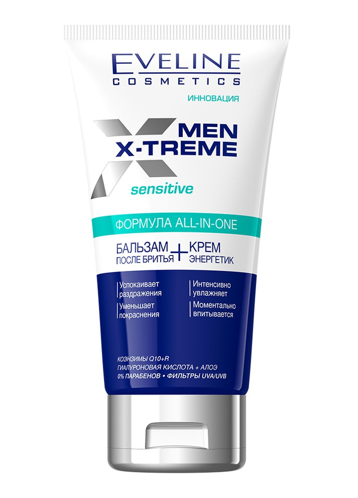 Бальзам після гоління sensitive q10+r men X-TREME+крем енергетик, 150мл Eveline Cosmetics 5901761933130 (256106480)