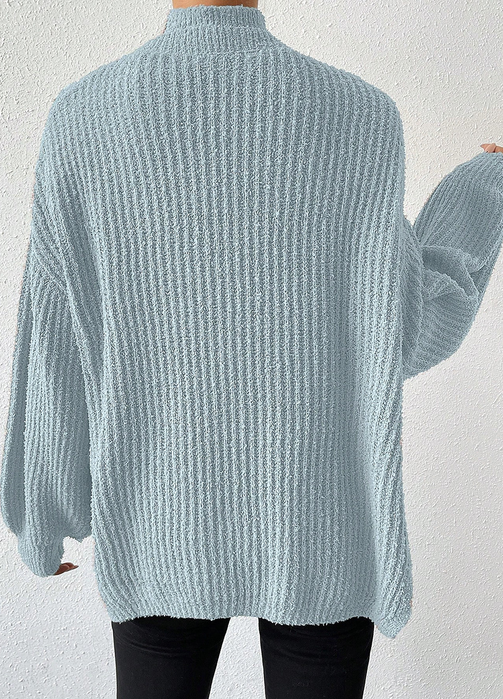 Сіро-голубий демісезонний комплект (светр, топ) SHEIN