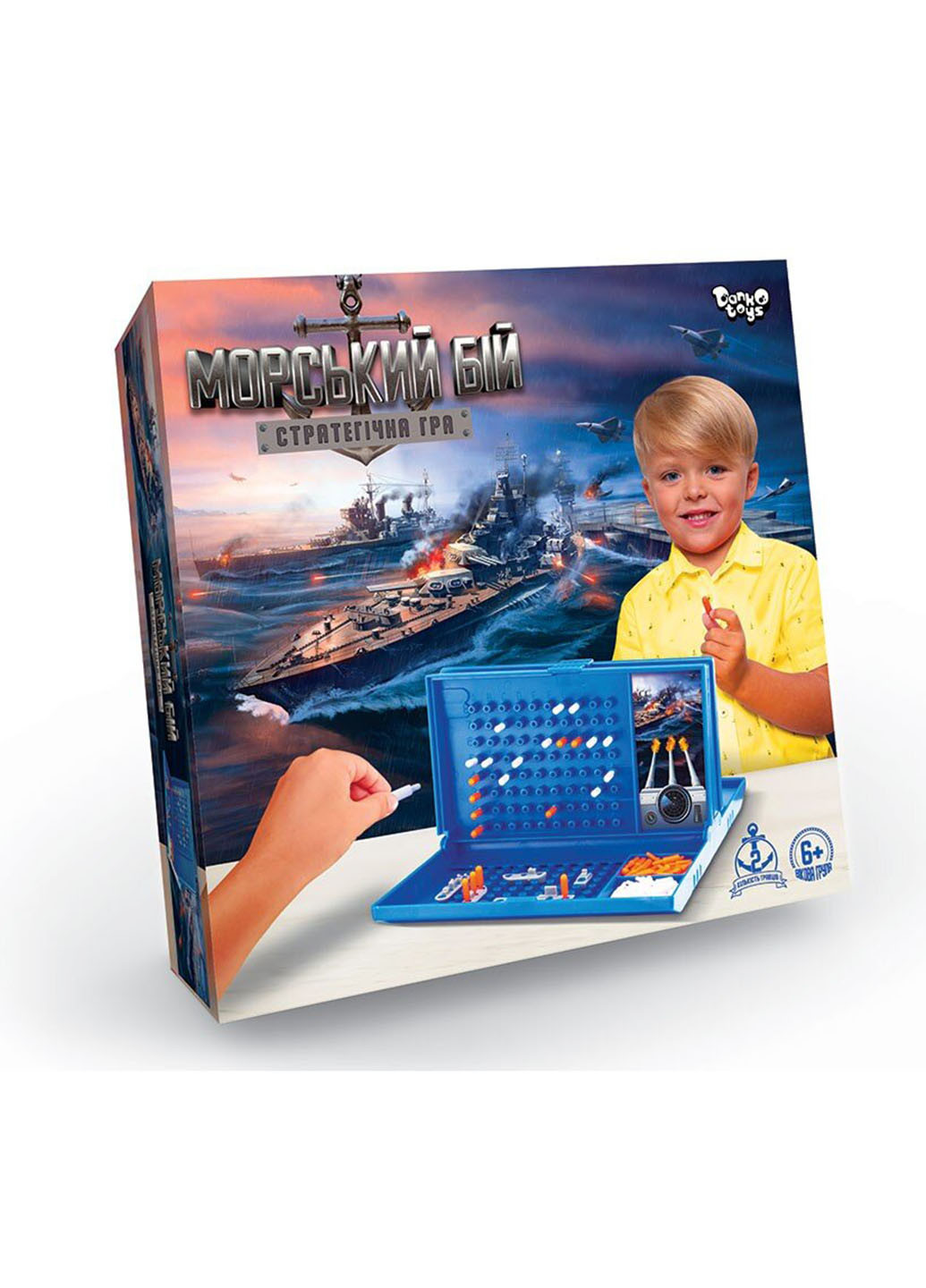 Настільна розважальна гра Морський бій, 25x25x4 см Danko Toys (251419144)