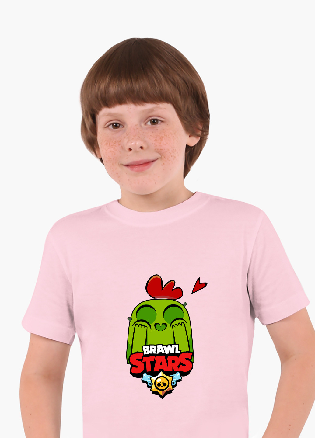 Рожева демісезонна футболка дитяча спайк бравл старс (spike brawl stars) (9224-1010) MobiPrint