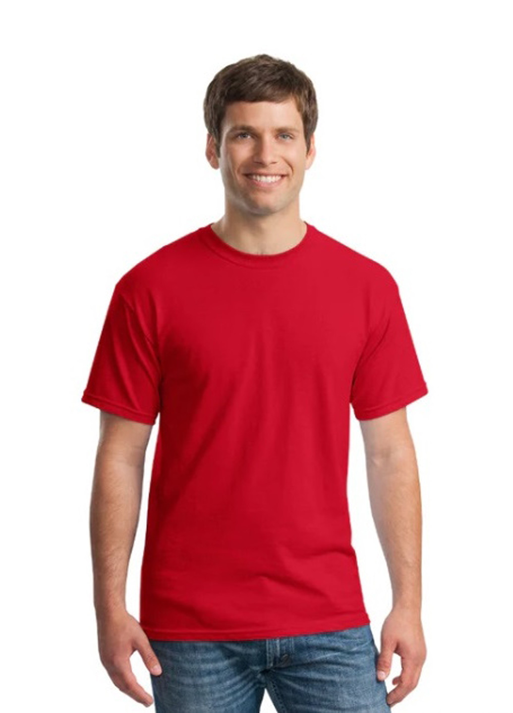 Красная футболка Gildan