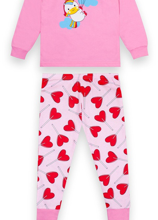 Малинова всесезон дитяча піжама для дівчинки Габби