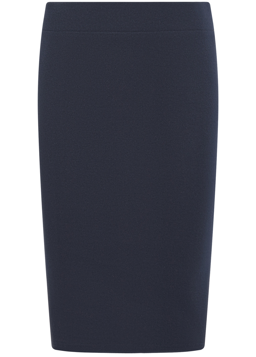 Темно-синяя кэжуал однотонная юбка Oodji миди