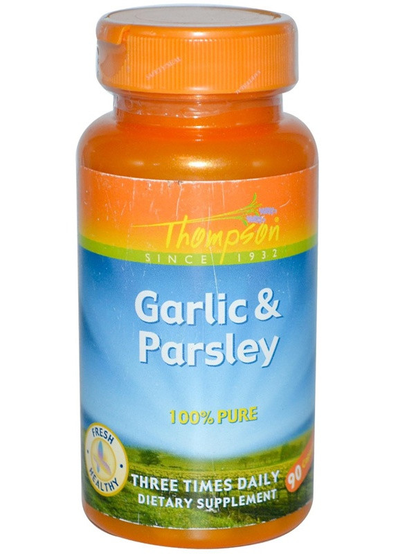 Часник & петрушка, Garlic & Parsley, Garlic & Parsley, 90 Capsules Thompson (254371800)