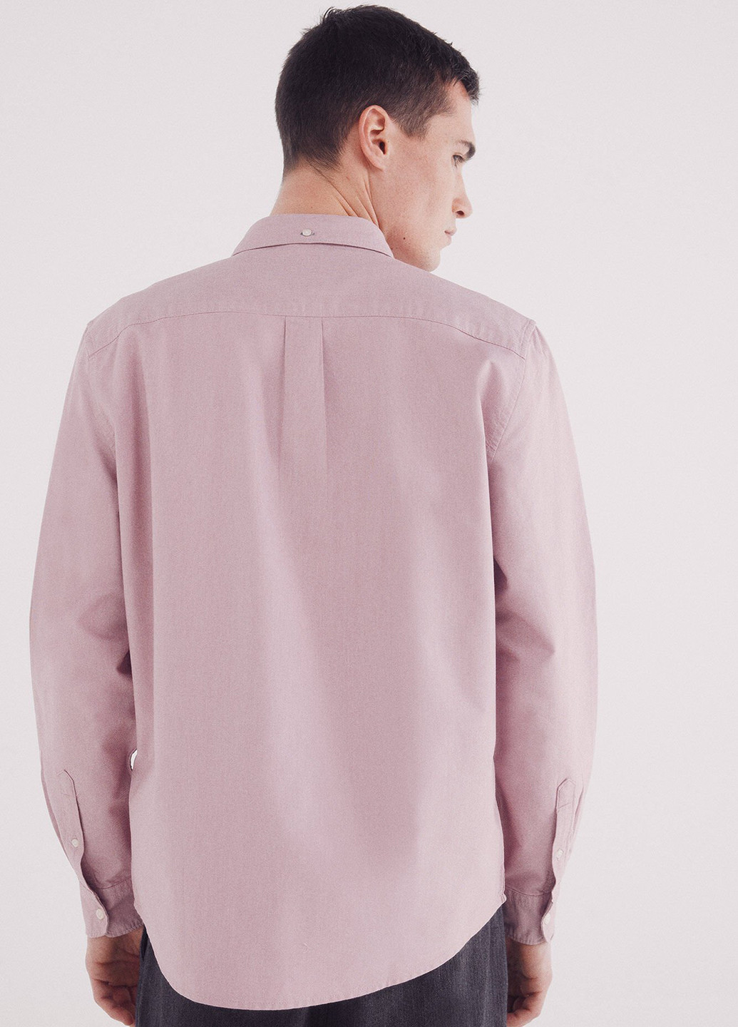 Светло-бордовая кэжуал рубашка однотонная Springfield